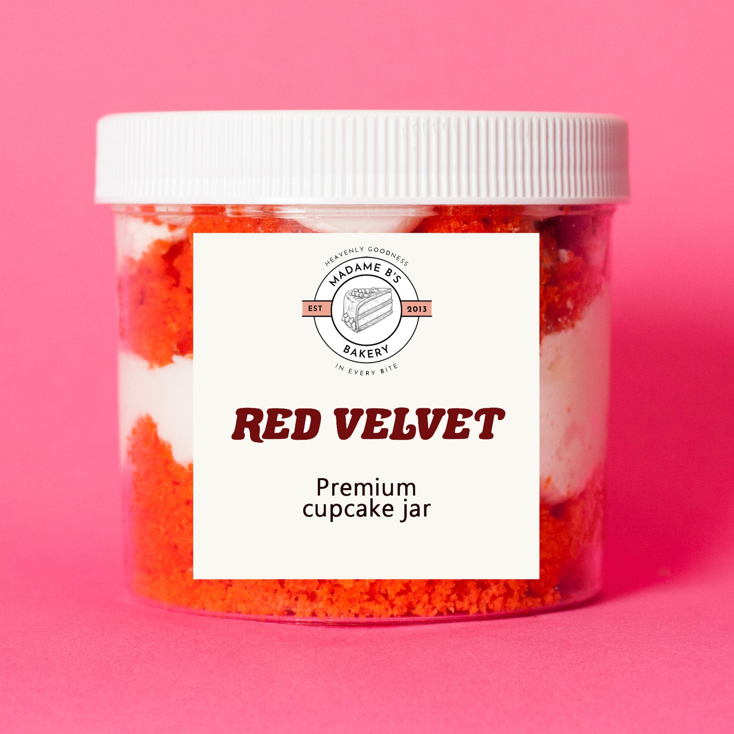 Madame B's Bakery Signature Cupcake Jars - Red Velvet