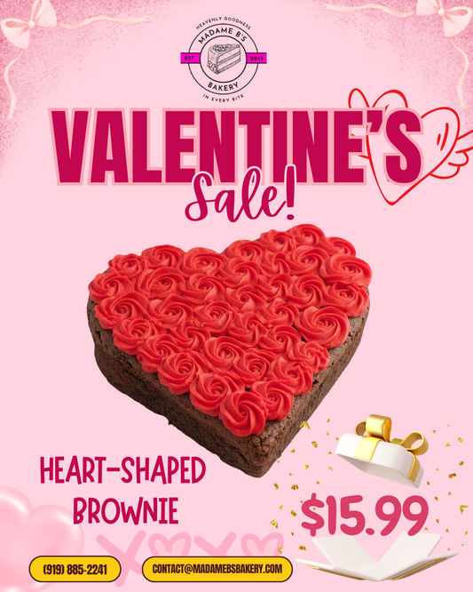 Heart-shaped brownies