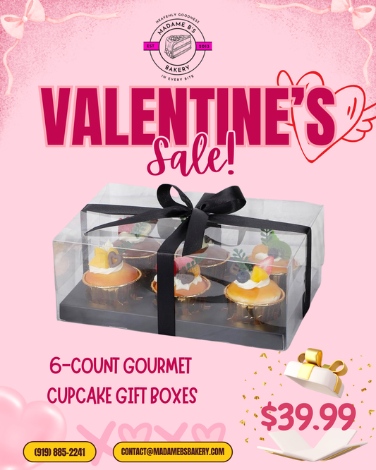6-count gourmet cupcake gift boxes