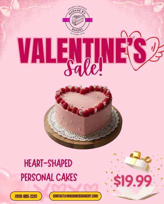 Heart-shaped personal cakes