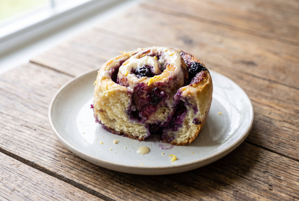 Lemon Blueberry Cinnamon Roll