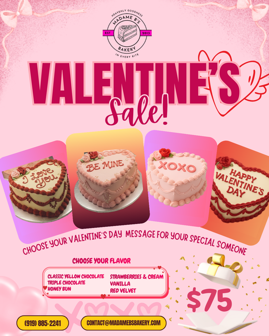 6" heart-shaped cakes